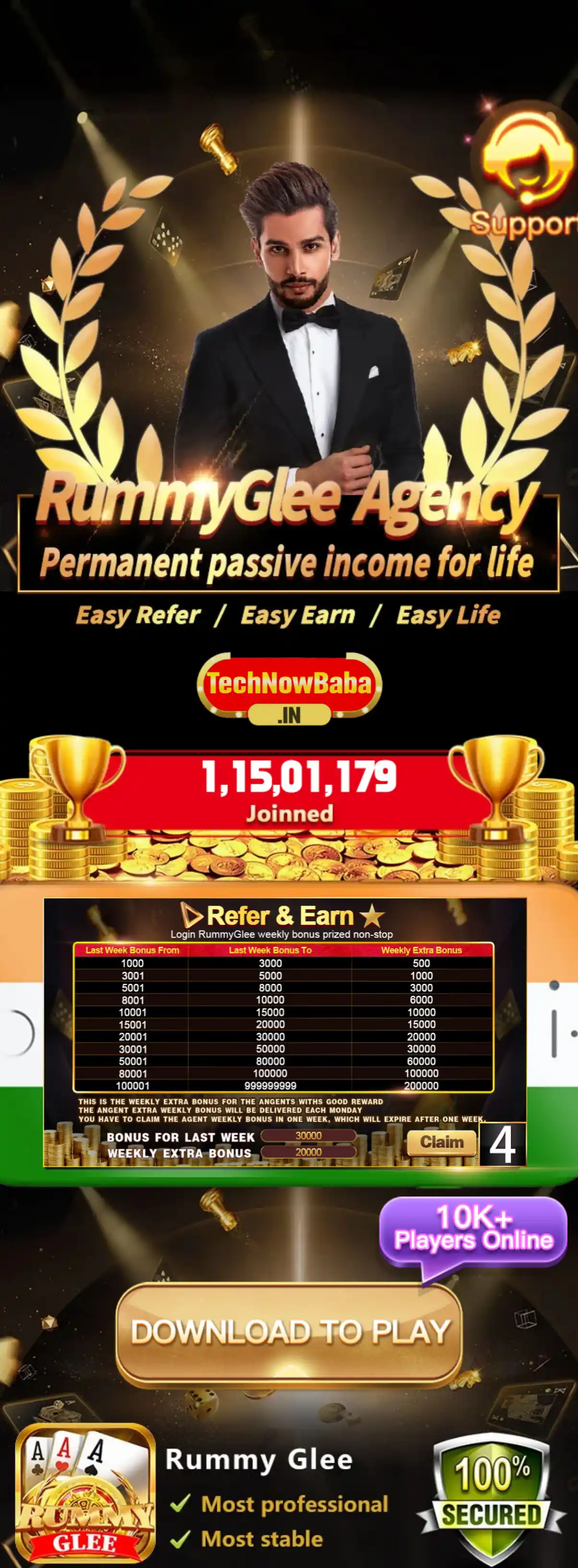 Rummy Glee Mod App Download TechNow Baba